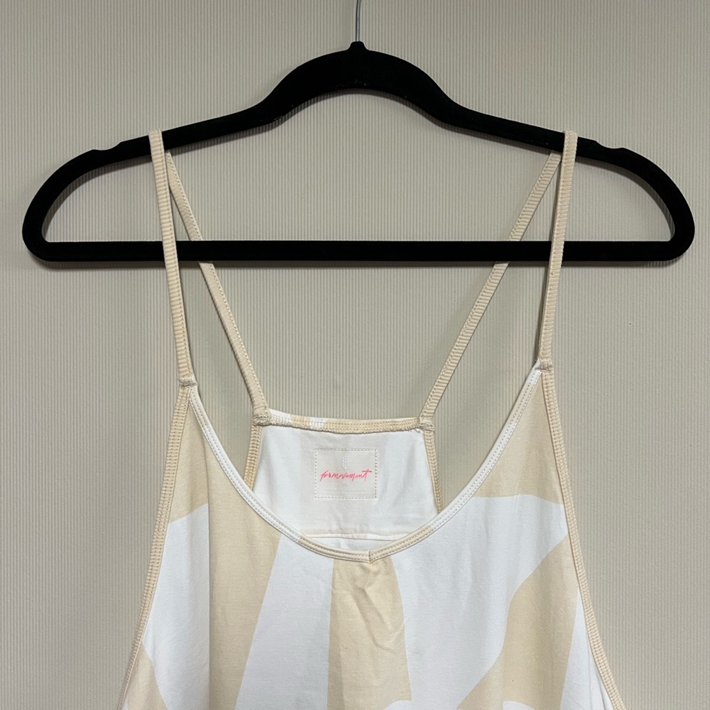 FP Movement by Free People Cream Strappy Jumpsuit
